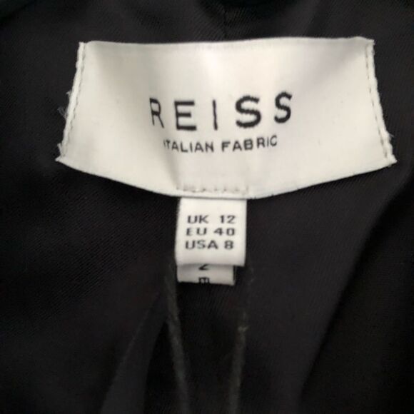 NWT REISS Dana Black Double Breasted Wool Pea Coat Size 8 - Picture 11 of 16